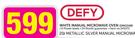 Defy 20Ltr White Manual Microwave Oven DMO348