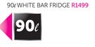 Logik 90Ltr White Bar Fridge