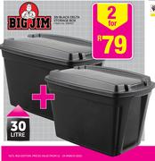 Big Jim Black Delta Storage Box-2x30ltr