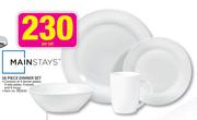 Mainstays 16 Piece Dinner Set-Per Set