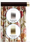 Decorland 85mm Contemporary Curtain Track Clip-On-Wood Rod(Ebony) End Cap