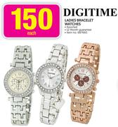 Digitime Ladies Bracelet Watches Assorted Each 