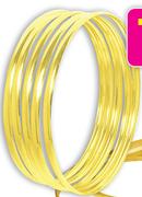 9ct Gold 4mm 'C' Shaped Bangles Each 