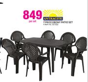 Antracite 7 Piece Ebony Patio Set-Per Set