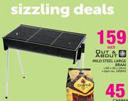 Out & About Mild Steel Large Braai 60 x 30 x 14CM-Each