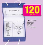 Digitime Watch and Jewellery Gift Set-Per Set