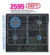 Defy 4 Burner Black Gas Hob DHG118