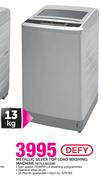 Defy 13kg Metallic Silver Top Load Washing Machine WTL13019M