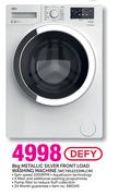 Defy 8kg Metallic Silver Front Load Washing Machine WCY812233MLCM