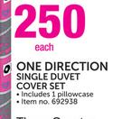 One Direction Single Duvet Cover Set-Each