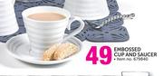 Embossed Cup And Saucer