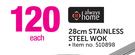 Always Home 28cm Stainless Steel Wok