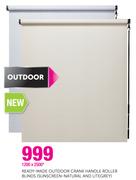 Ready-Made Outdoor Crank Handle Roller Blinds 1200 x 2500mm
