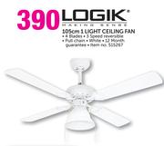 Logik 105cm 1 Light Ceiling Fan