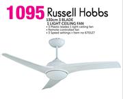 Russell Hobbs 130cm 3 Blade 1 Light Ceiling Fan