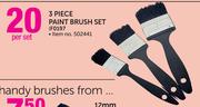 3 Piece Paint Brush Set-Per Set