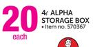 Big Jim 4L Alpha Storage Box-Each