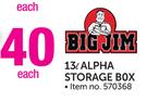 Big Jim 13L Alpha Storage Box-Each