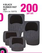 Stramm 4 Black Rubber Mat Set-Per Set