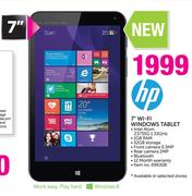 HP 7" Wi-Fi Windows Tablet