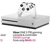 Xbox One S 1TB Gaming Console & Controller
