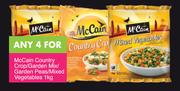 McCain Country Crop/Garden Mix/Garden Peas/Mixed Vegetables-4 x 1Kg