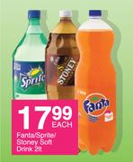 Fanta/Sprite/Stoney Soft Drink-2Ltr Each