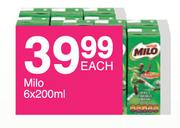 Milo-6 x 200ml Each