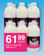 Save Long Life Milk-6 x 1Ltr Each