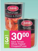 Save Tomato Whole Peeled/Chopped/Puree-For 3