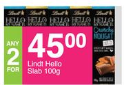 Lindt Hello Slab-2 x 100g
