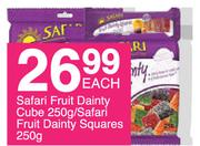 Safari Fruit Dainty Cube-250g/Safari Fruit Dainty Squares 250g-Each