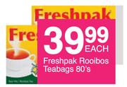 Freshpak Rooibos Teabags-80's Each