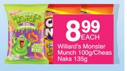 Willard's Monster Much-100g/Cheas Naks 135g-Each