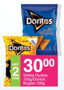 Simba Doritos-150g/Doritos Bugles 100g-For 2
