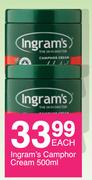 Ingram's Camphor Cream-500ml Each