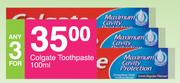 Colgate Toothpaste-For Any 3 x 100ml