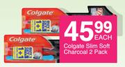 Colgate Slim Soft Charcoal-2 Pack Each