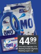 Omo Auto Capsules 17's/ Washing Powder 2Kg/Auto Washing Liquid 1.5Ltr-Each