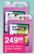 Alpha Kill Hand & Surface Santizer-5Ltr Each