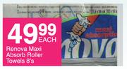 Renova Maxi Ansorb Roller Towels-8's Each