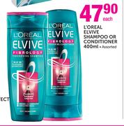 L'Oreal Elvive Shampoo Or Conditioner Assorted-400ml Each
