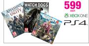 Xbox One PS4 Games Each