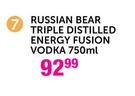 Russian Bear Triple Distilled Energy Fusion Vodka-750ml