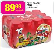 Castle Lager Cans-12 x 440ml Per Pack