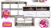 Mode Side Shelf Unit, Entertainment Unit & Coffee Table