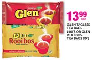 Glen Tagless Tea Bags 100's Or Glen Rooibos Tea Bags 80's-Each