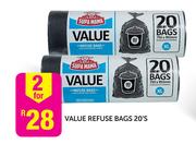 Supa Mama Value Refuse Bags-2x20's