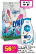 Omo Auto Washing Powder-3Kg Or Omo Auto Liquid Concentrated-1.4Ltr Each