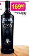 Smirnoff Double Black Vodka-750ml